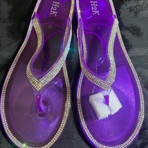 Purple jelly sandals size 10
